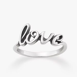 James Avery Love Script Ring